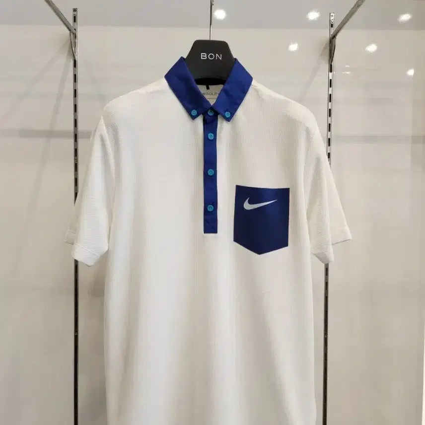 [BUNJANG] Nike Golf Dri-FIT White Short-Sleeve Polo Shirt / 나이키 골프 드라이핏 반팔