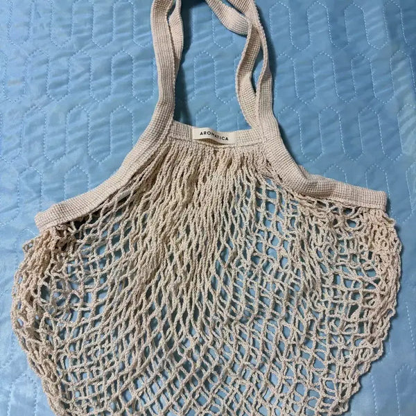 [BUNJANG] Aromatica Net Tote Bag Beige / 새상품)아로마티카 그물 토트백 네트백 그물망가방 베이지