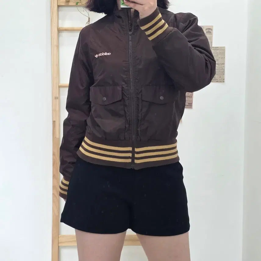 [BUNJANG] Adidas Chocolate Brown Pocket Jacket / [프립]85/아디다스 초코브라운 포켓 자켓