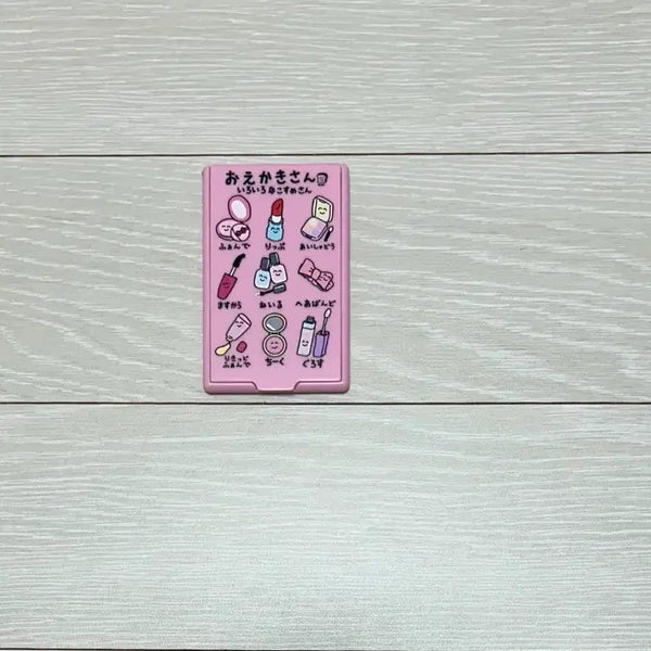 [BUNJANG] Oekakisan Cosmetic Illustration Mirror Pink / 오에카키상 화장품 일러스트 거울 핑크