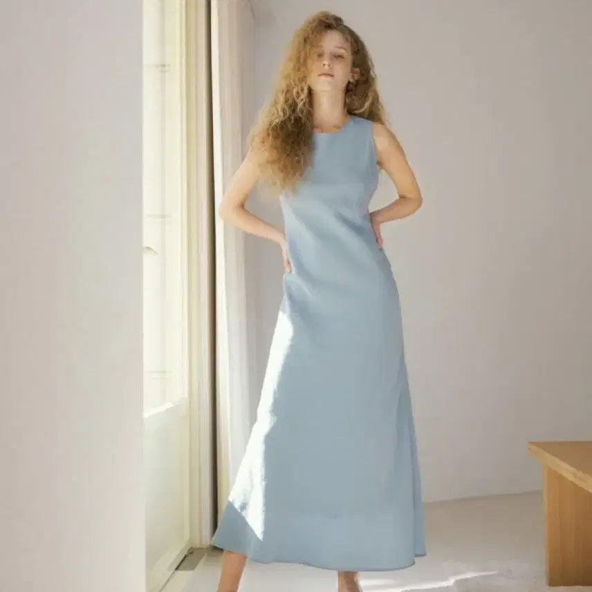[BUNJANG] Fyeo Sorbet Dress Sky S / 포유온 fyeo 소르베원피스 스카이 S 시에sie