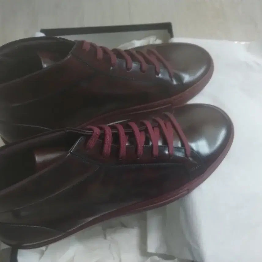 [BUNJANG] Hoxby Cordovan Leather Sneakers / 학스비 코도반 레더 스니커즈