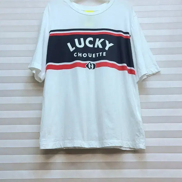 [BUNJANG] Lucky Chouette Logo Short Sleeve T-Shirt / 럭키슈에뜨> 로고 반팔 티셔츠