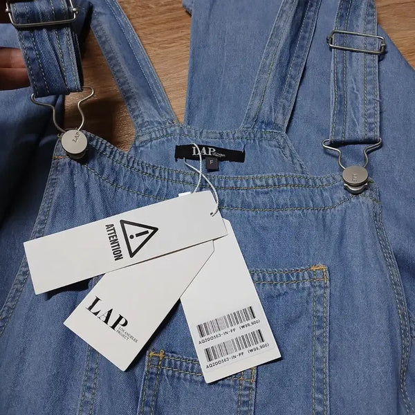 [BUNJANG] LAP Summer Strap Denim Jumpsuit (Unused with Tags) / 택붙은 미사용 LAP 랩 여름용 멜빵 데님 바지 점프수트