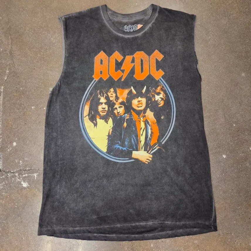 [BUNJANG] AC/DC Band Sleeveless T-Shirt Vintage / 미국빈티지 AC/DC 밴드티 메탈티 민소매 나시티