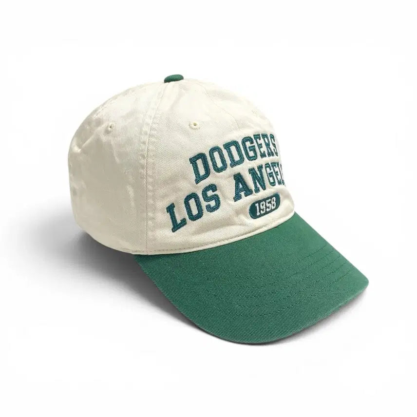 [BUNJANG] MLB LA Dodgers Baseball Cap White/Green / MLB LA다저스 야구 볼캡 화이트/그린