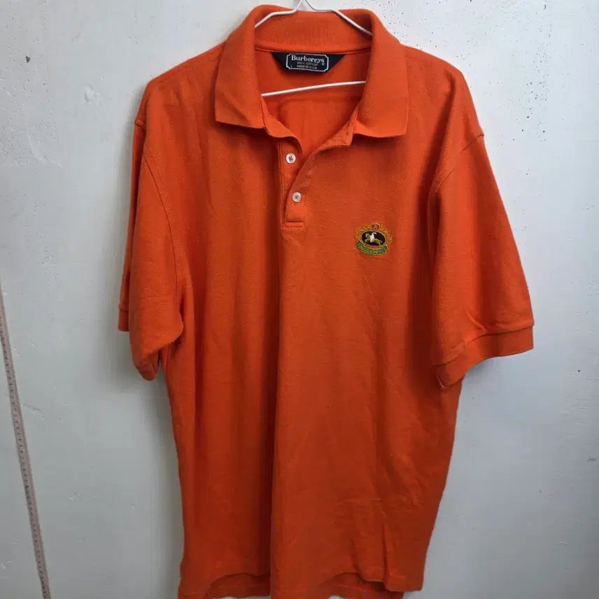 [BUNJANG] Burberry Golf Wear Short Sleeve Polo Shirt Orange / 버버리 골프웨어 반팔 카라티 오렌지