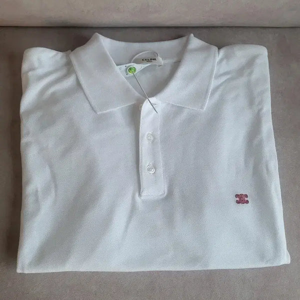 [BUNJANG] Celine Men's Short Sleeve Polo T-Shirt White / (새상품) 셀린느 남성 반팔 카라 티셔츠 화이트 신상