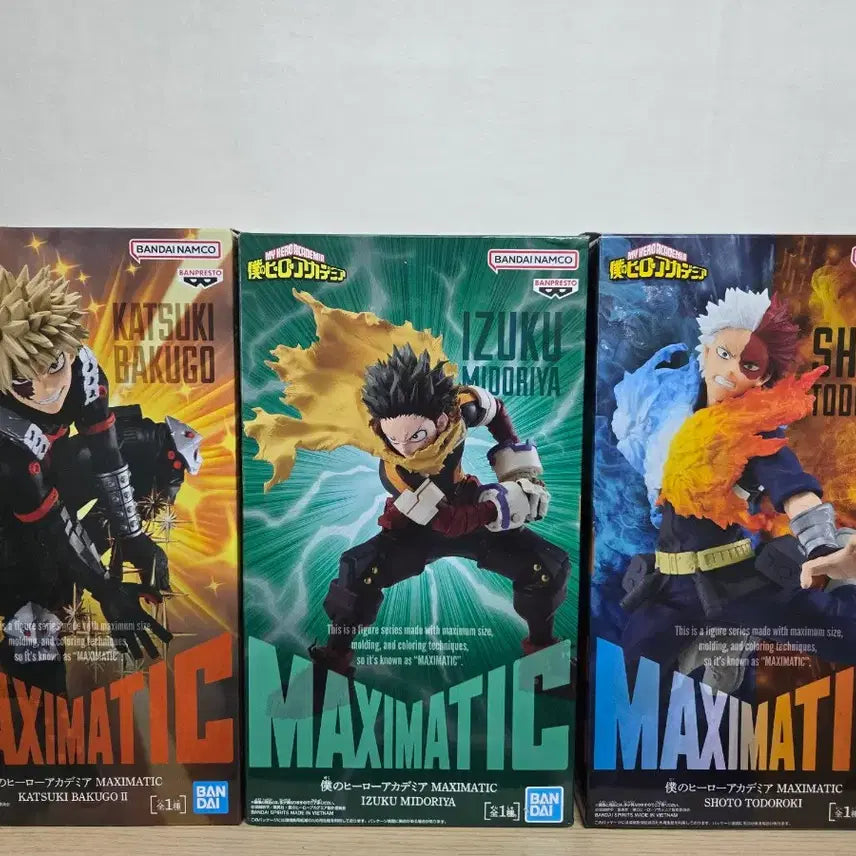 [BUNJANG] My Hero Academia Maximatic Izuku Midoriya, Katsuki Bakugo, Shoto Todoroki Figures / 나히아 맥시매틱 미도리야 ,바쿠고, 쇼토 피규어 나의히어로아카데미아