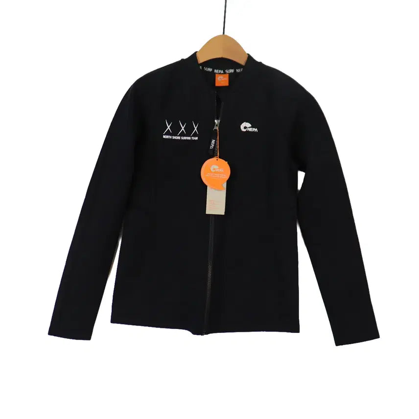 [BUNJANG] NEPA Kids Black Zipper Rashguard Swimsuit Size 160 / NEPA 키즈 래시가드 집업 160 블랙 수영복 새상품