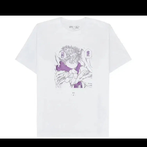 [BUNJANG] Uniqlo x Jujutsu Kaisen Graphic T-Shirt White / 유니클로 x 주술회전 굿즈 반팔티 화이트