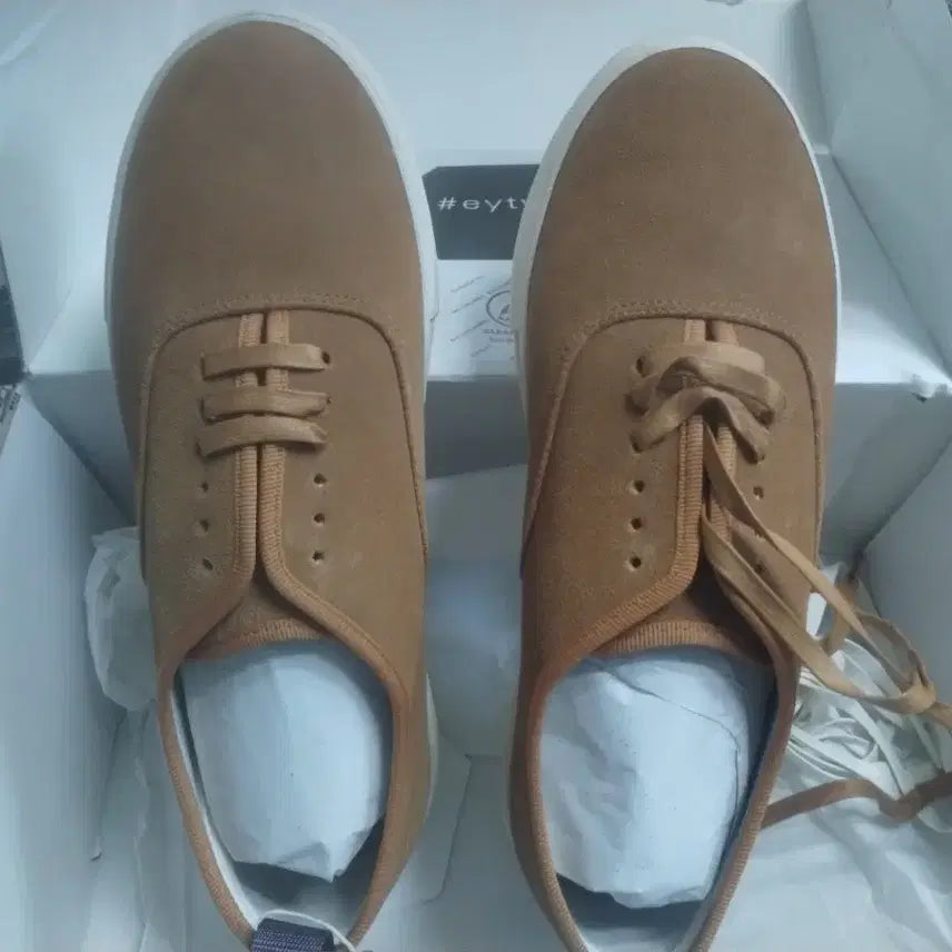 [BUNJANG] Eteis Mothersuede Mustard Suede Sneakers / 이티스 마더스웨이드 머스타드