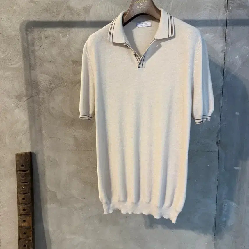 [BUNJANG] Gran Sasso Classic Polo Knit Men's 100 / 그랑사쏘 클래식 폴로니트 남성100