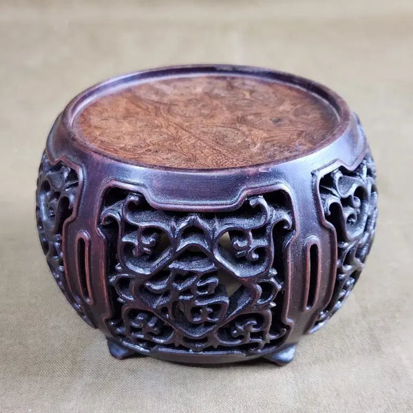 [BUNJANG] Carved Hwalimok Wood Stand / 천연 화리목구스목으ㅣ 결이 예술인 투각좌대