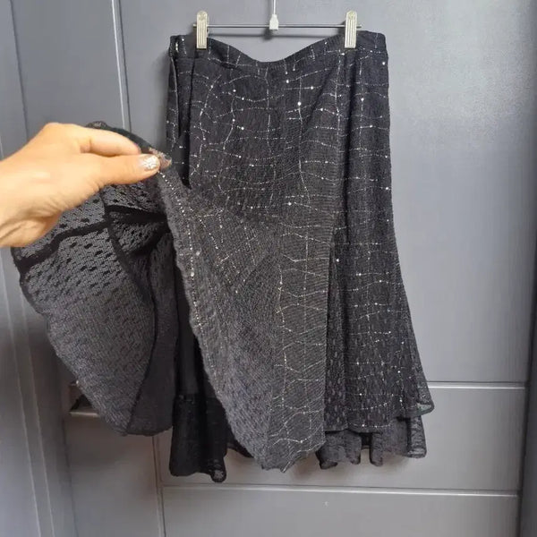 [BUNJANG] Mademoiselle Double Layer Flare Lace Skirt / 고급 레이스 소재.마드모아젤 두겹 플레어 스커트. 28
