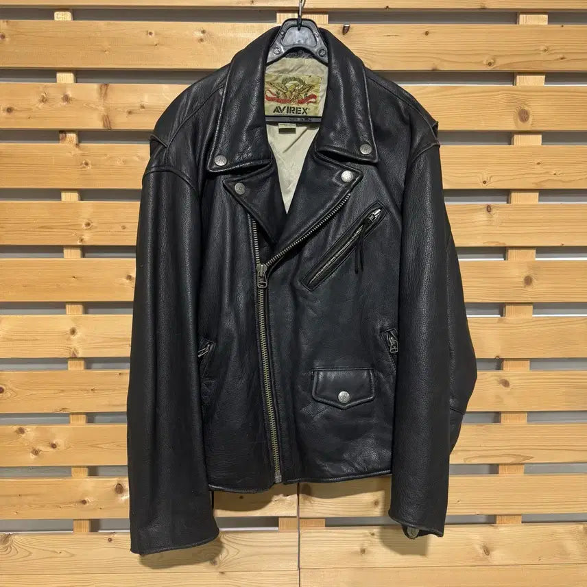 [BUNJANG] Avirex Leather Rider Jacket / 아비렉스 가죽 라이더 자켓