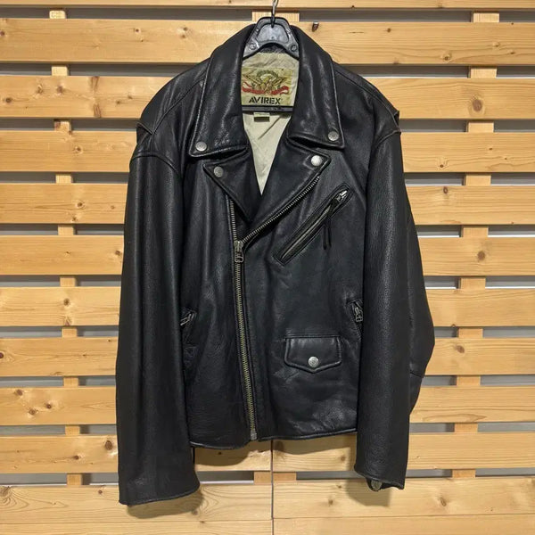 [BUNJANG] Avirex Leather Rider Jacket / 아비렉스 가죽 라이더 자켓