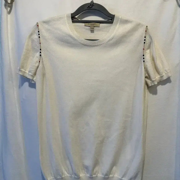 [BUNJANG] Burberry Nova Check Knit T-Shirt / BURBERRY 버버리 노바체크 니트 반팔티