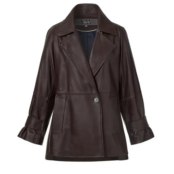 [BUNJANG] Vera Wang Lambskin Leather Jacket (New with Tags) / 베라왕 양가죽 레더 자켓(택부착새상품)
