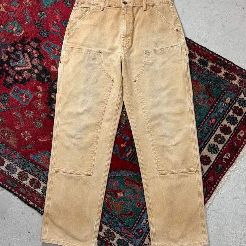 [BUNJANG] Carhartt B136 BRN Double Knee Pants Beige / [35] OG 칼하트 더블니 BRN 칼하트 B136 베이지 썩블니