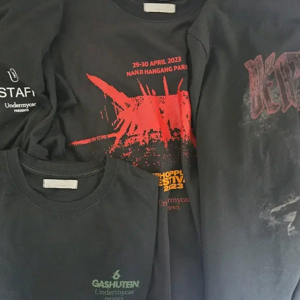 [BUNJANG] Undermycar 4-Piece Short-Sleeve T-Shirt Set / 언더마이카 반팔4종