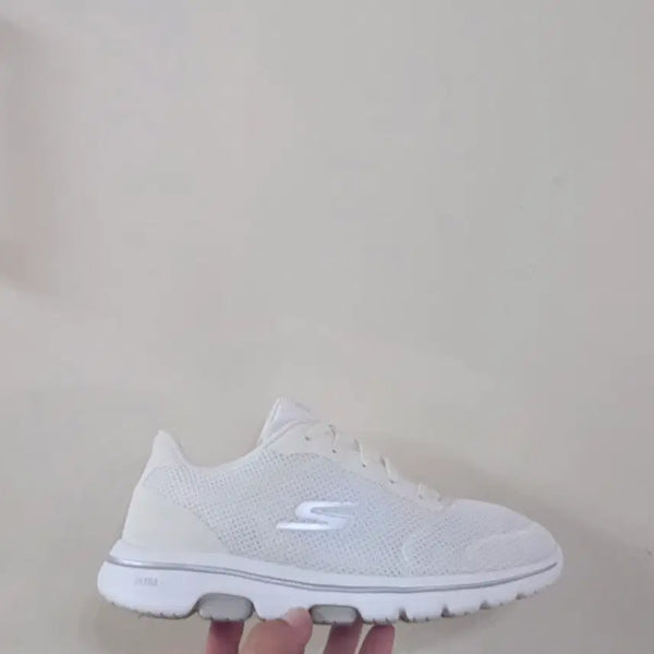 [BUNJANG] Skechers Go Walk 5 Lucky Slip-on White / [240] 스케쳐스 고워크5 럭키 슬립온 화이트ㅡ단종매물,최저가
