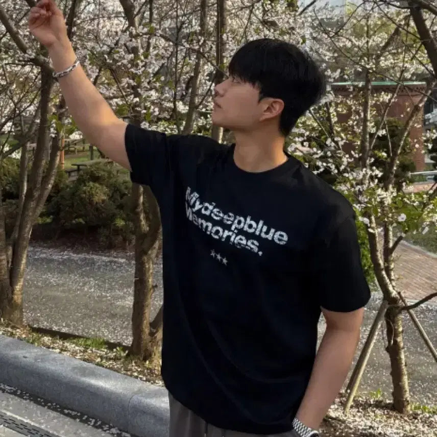 [BUNJANG] My Deep Blue Memories T-Shirt / 마이딥블루메모리즈 반팔 티셔츠 새제품 싸게 팔아요