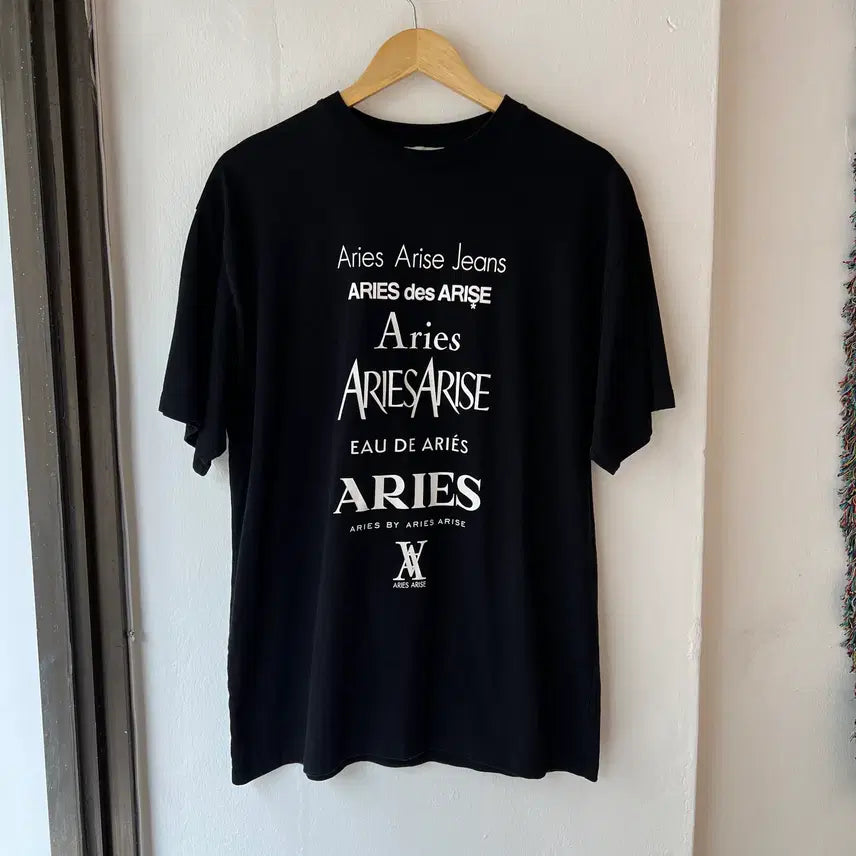 [BUNJANG] Aries Parody Logo T-Shirt Black L / [L] Aries 패러디 티셔츠 블랙