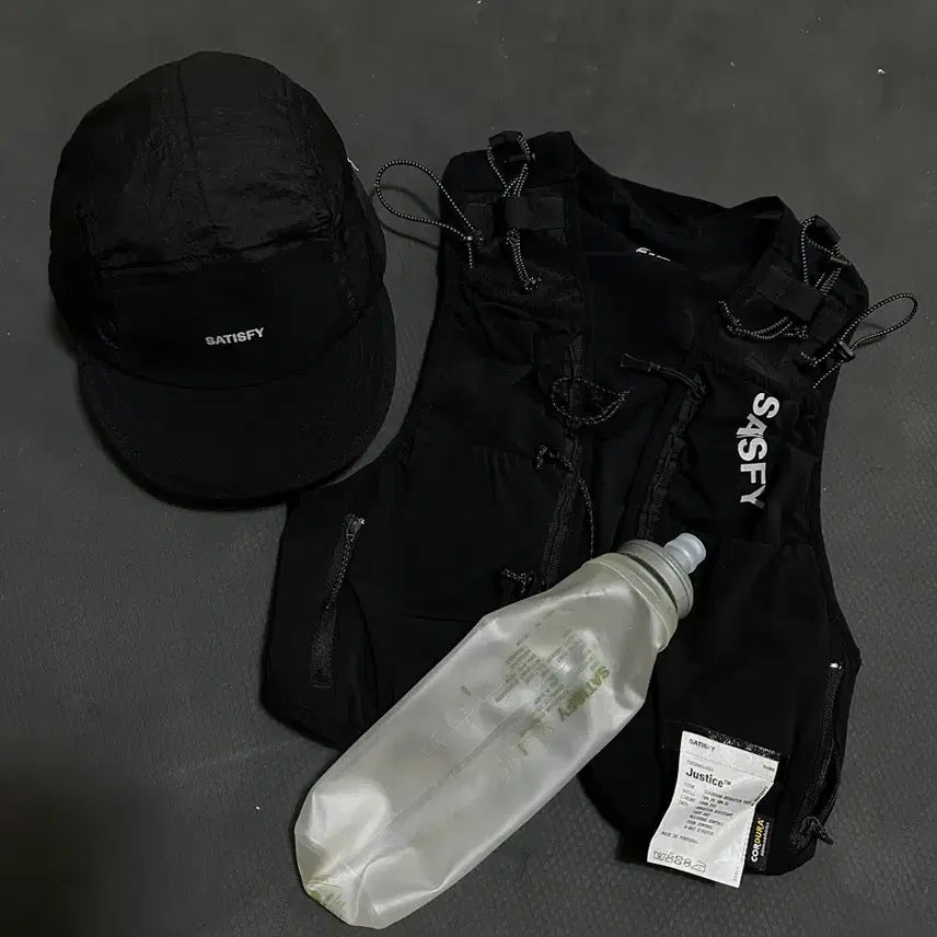 [BUNJANG] Satisfy Running Vest and Hat Set / 새티스파이 러닝 베스트 모자 세트 판매