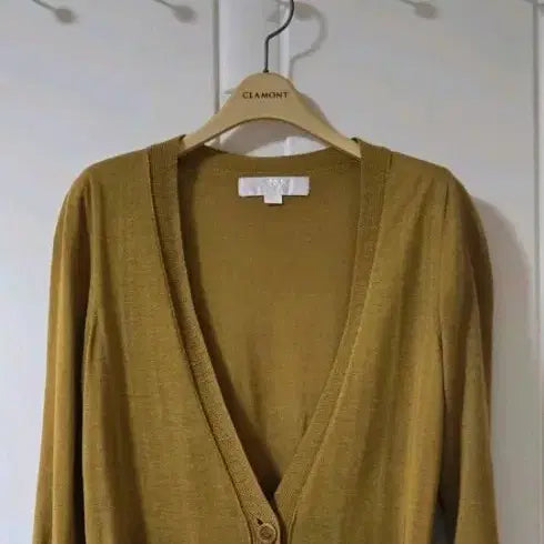 [BUNJANG] Jill by Jill Stuart Colorblock V-Neck Knit Cardigan / [정품] 질바이질스튜어트 배색포인트 브이넥 니트 가디건