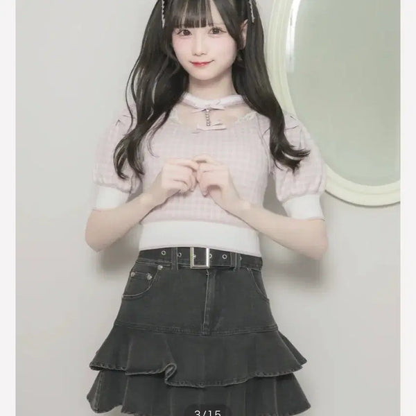 [BUNJANG] Pium Top Blouse / 피움 pium 탑 상의 / 양산형 지뢰계 양지뢰 스나계