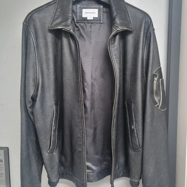 [BUNJANG] Thisisneverthat Flight Leather Jacket L / L 디스이즈네버댓 플라이트 레더