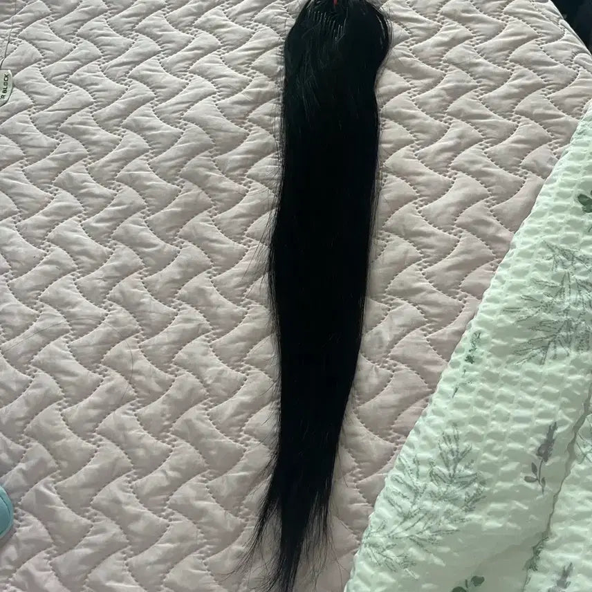 [BUNJANG] 18-inch High-Quality Real Human Hair Extensions - 80 Pieces / 18인치 최고급 인모 붙임머리피스 80피스 한팩