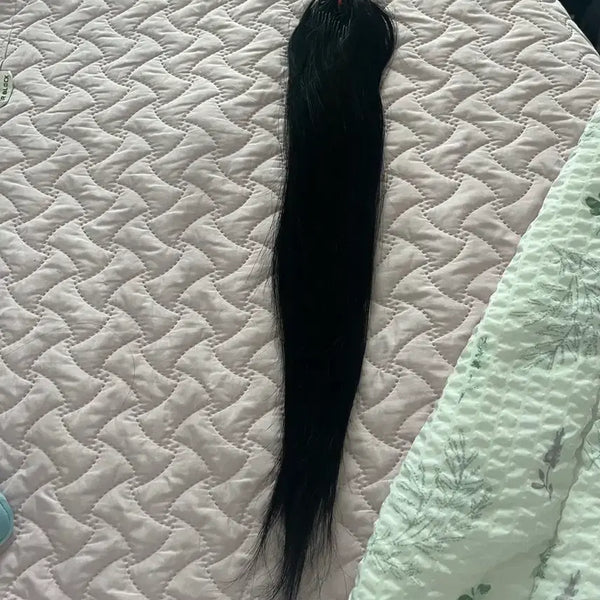 [BUNJANG] 18-inch High-Quality Real Human Hair Extensions - 80 Pieces / 18인치 최고급 인모 붙임머리피스 80피스 한팩