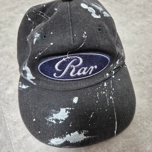 [BUNJANG] Rar Painting 5-Panel Cap Hat Black / Rar 랄 페인팅 5패널 캡 모자 블랙