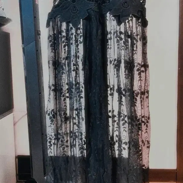 [BUNJANG] Black Lace Bustier Long Dress / (새제품)뷔스티에 블랙 레이스 롱 원피스
