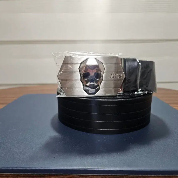 [BUNJANG] Amazingcree Skull Buckle Golf Belt Black / 어메이징크리 골프핀벨트 블랙