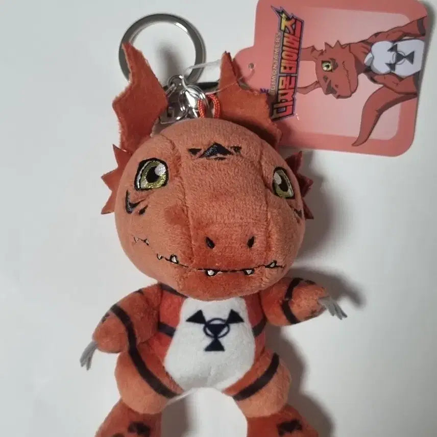 [BUNJANG] Digimon Guilmon Keychain Plush / 디지몬 길몬 키링 인형