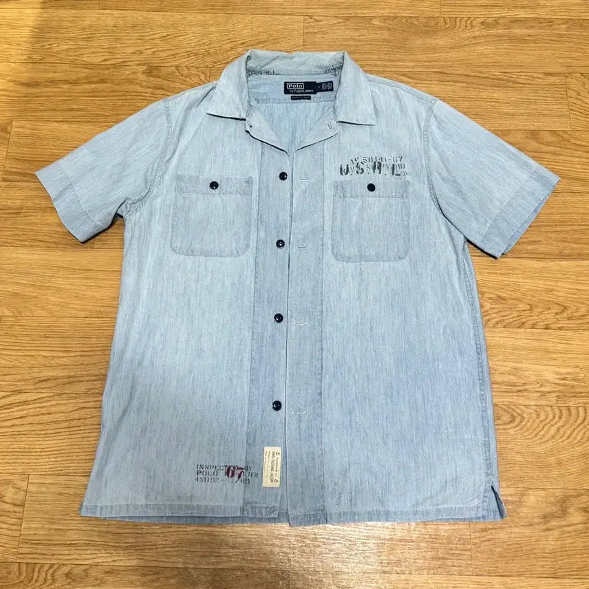 [BUNJANG] Polo Ralph Lauren Indigo Chambray Camp Shirt M / 폴로 랄프로렌 인디고 샴브레이 캠프 셔츠 M