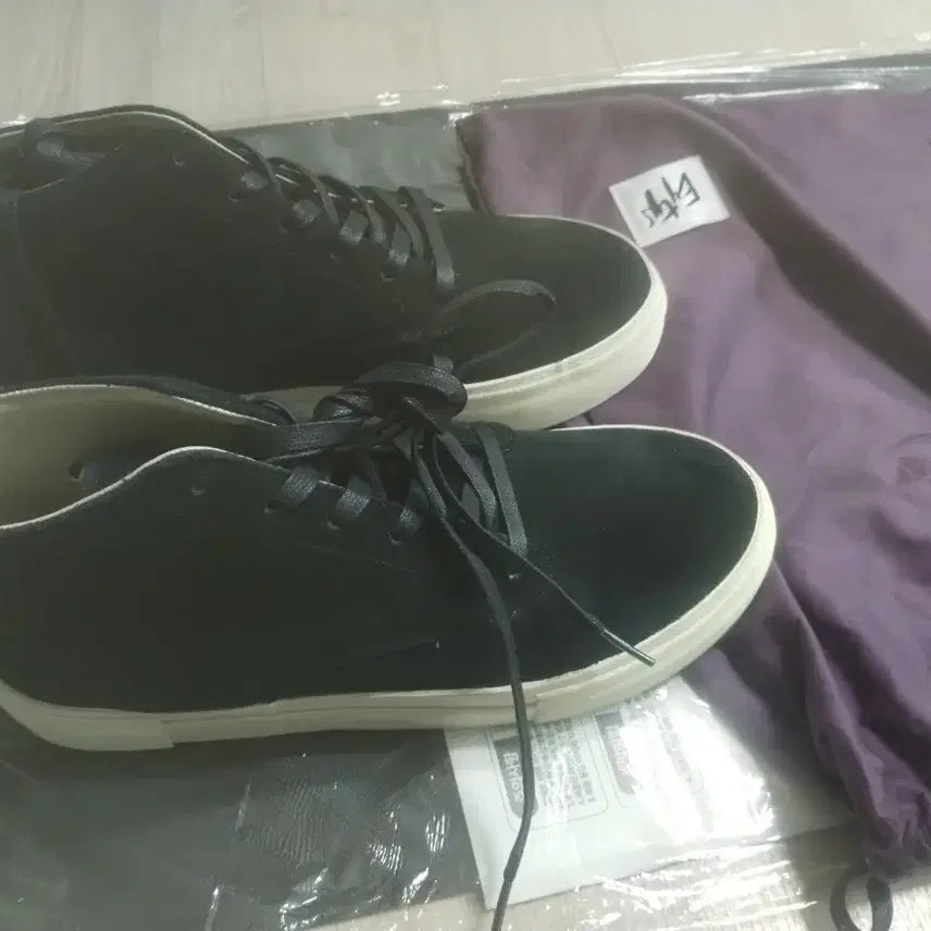 [BUNJANG] ETIS Mothersuede Black High Boots / 이티스 마더스웨이드 블랙 하이