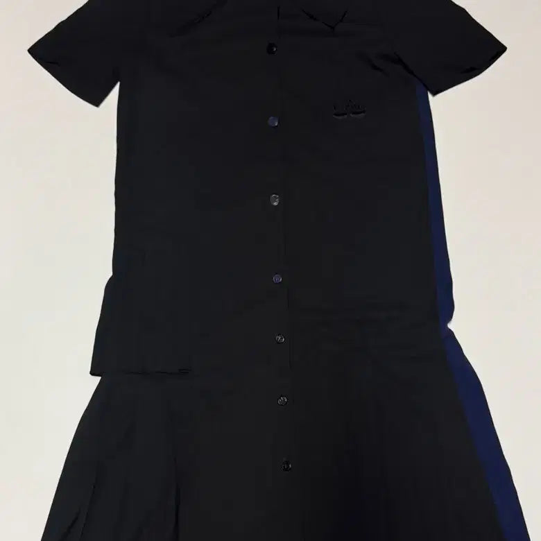 [BUNJANG] Lucky Chouette Women's Sailor Short Sleeve Long Dress / 정품! 여성 럭키슈에뜨 세일러 셔츠 반팔 롱 원피스