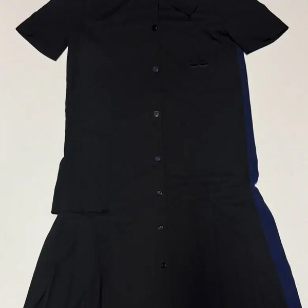 [BUNJANG] Lucky Chouette Women's Sailor Short Sleeve Long Dress / 정품! 여성 럭키슈에뜨 세일러 셔츠 반팔 롱 원피스