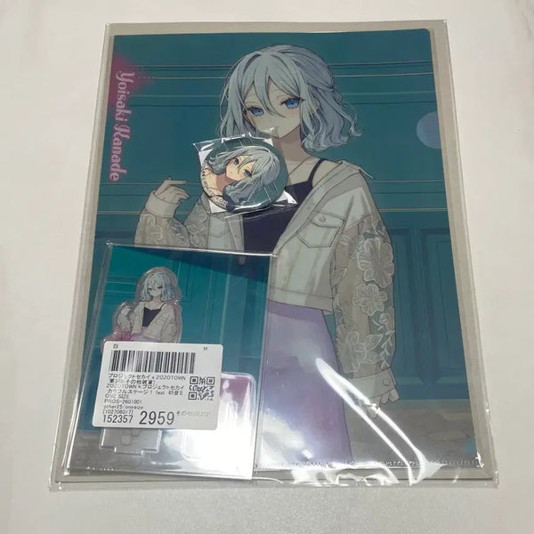 [BUNJANG] Project SEKAI JoJo Town 3rd Edition Kanae Yoishaki Acrylic Stand & Can Badge Full Set / 프세카 조조타운 3탄 풀세트 요이사키 카나데 아크릴스탠드 캔뱃지 니고