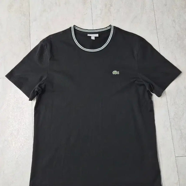 [BUNJANG] Lacoste Men's Short Sleeve T-Shirt Black / 남성 라코스테 반팔티 100-105
