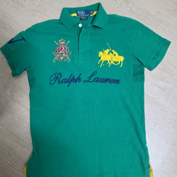 [BUNJANG] Polo Ralph Lauren Triple Pony Embroidered Short Sleeve Polo Shirt / 폴로 랄프로렌 트리플 포니 자수 반팔 카라티 피케티