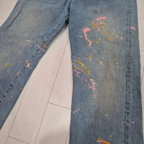 [BUNJANG] Levi's LVC Painted Embroidery Jeans / 리바이스 LVC 페인팅 자수 진