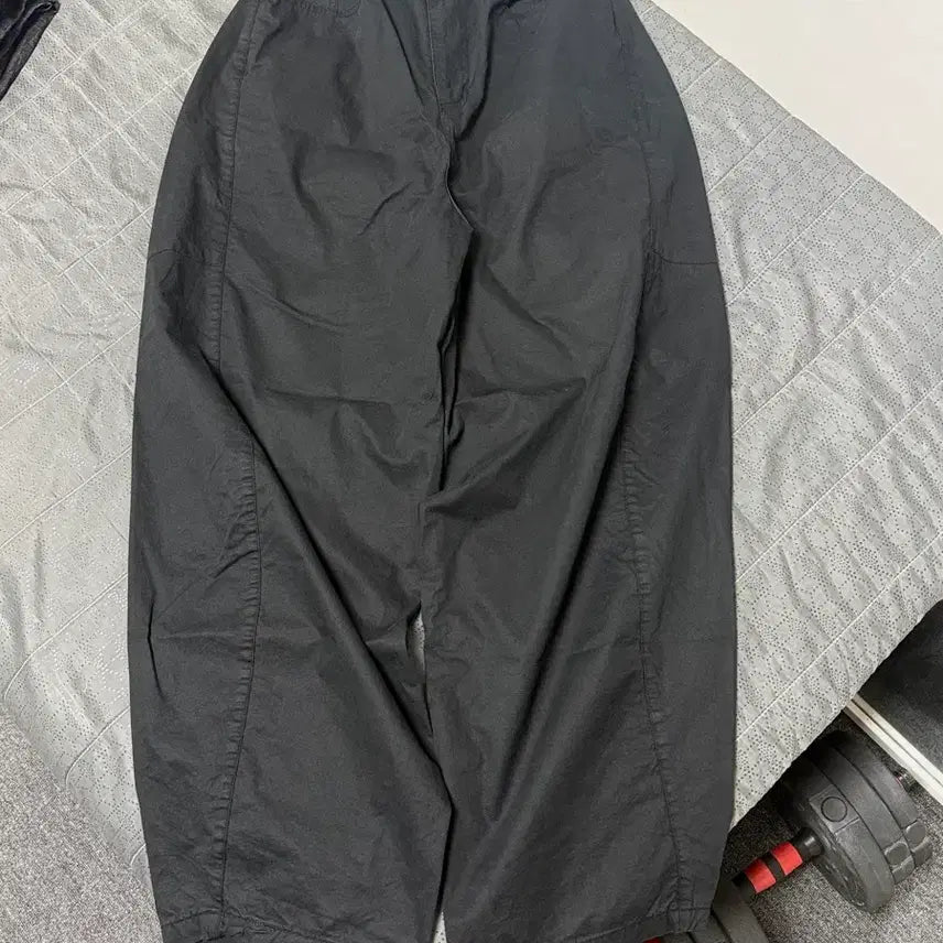 [BUNJANG] Cotton Wide Slacks - Black / (새상품)코튼 와이드 슬랙스 블랙
