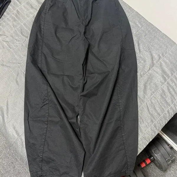 [BUNJANG] Cotton Wide Slacks - Black / (새상품)코튼 와이드 슬랙스 블랙