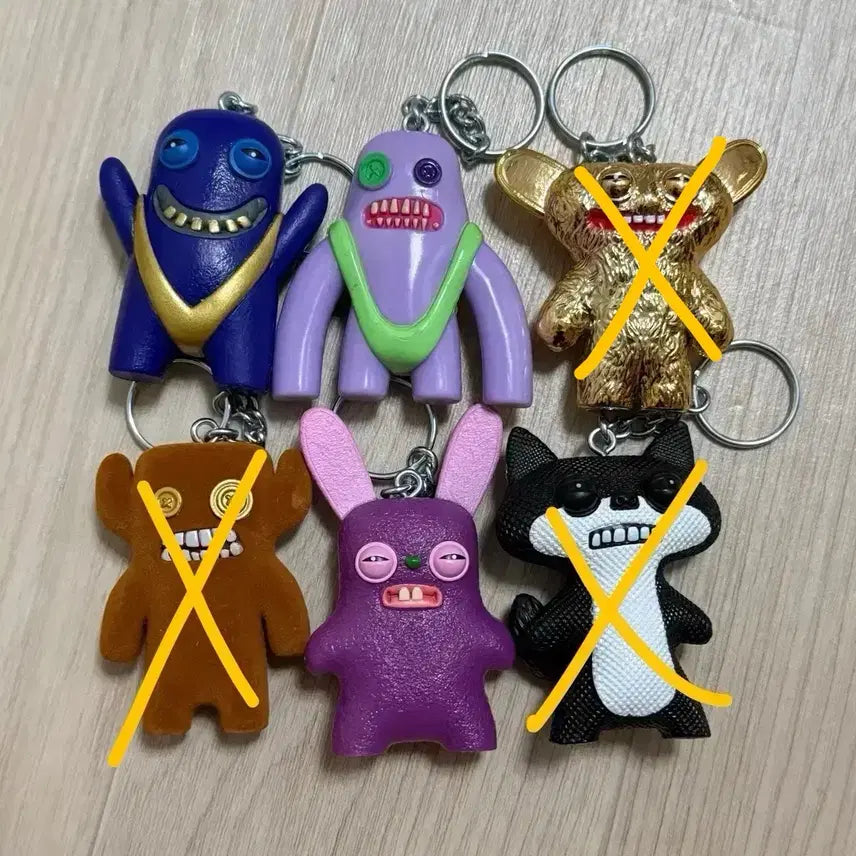 [BUNJANG] 3-Piece Puggler Keyring Set (Unused) / 3개 일괄 퍼글러 키링 미사용