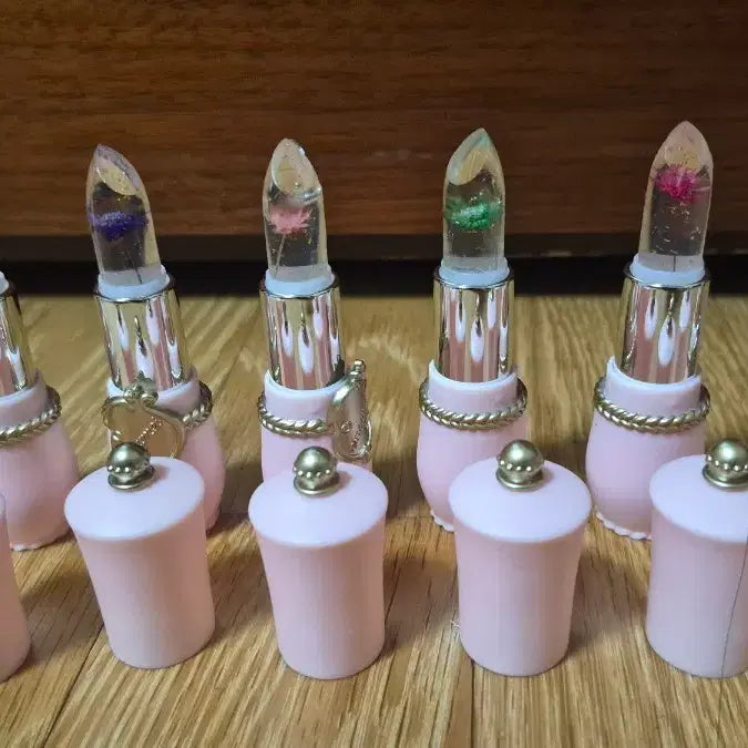 [BUNJANG] Flower Jelly Lipstick Set / 컬러 립스틱 꽃 투명 립스틱 6종 세트